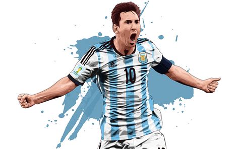 Lionel Messi, artwork, football stars, fan art, Barcelona FC, soccer ...