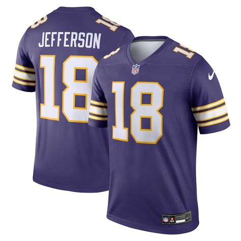 Men's Nike Justin Jefferson Purple Minnesota Vikings Classic Legend ...