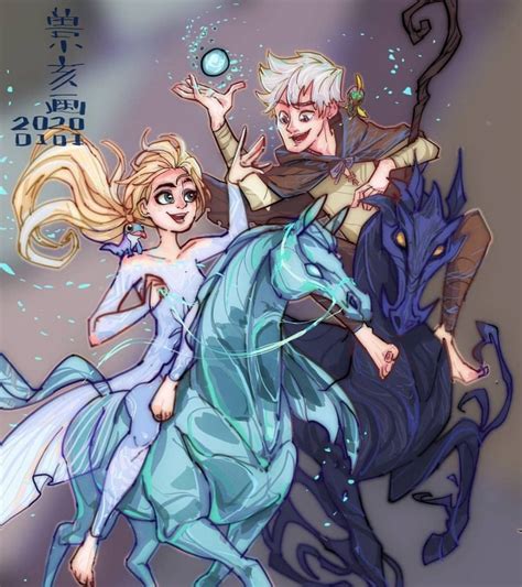 Elsa and Jack Frost Fan Art Jelsa - Frozen 2 / Rotg by @keke_zhike ( Instagram ) | Jelsa fanart ...