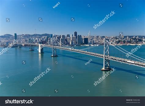 San Francisco Panorama Bay Bridge Aerial Stock Photo 90082480 ...