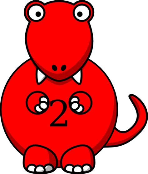 Red Dinosaur Clip Art at Clker.com - vector clip art online, royalty ...