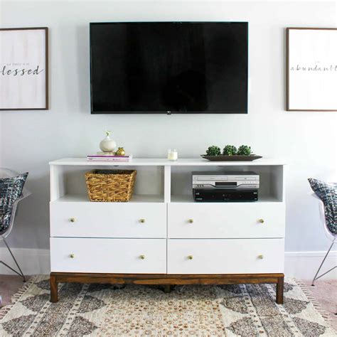 IKEA Dresser to TV Stand Transformation