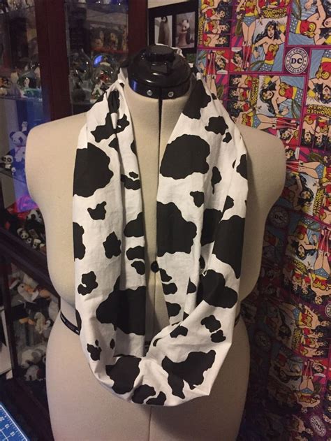 A scarf made with cow print cotton fabric. | Printed cotton, Cotton fabric, Cow print