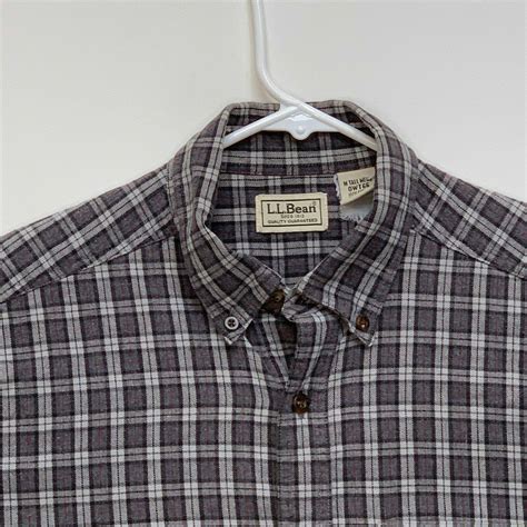 LL Bean Mens Flannel Shirt Multicolor Plaid Medium Tall - Casual Shirts