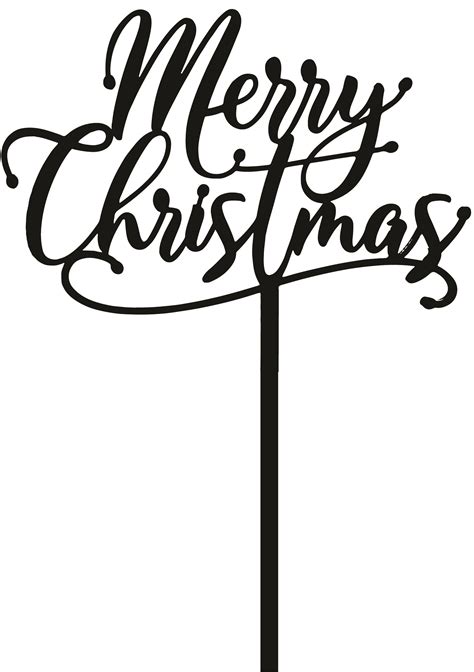 Merry Christmas Cake Topper Printable