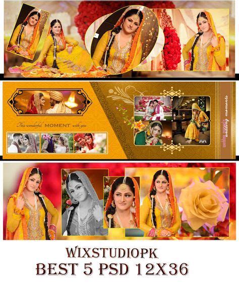 Creative Simple Mehndi Album psd 12x36 Free Download | Wedding album ...