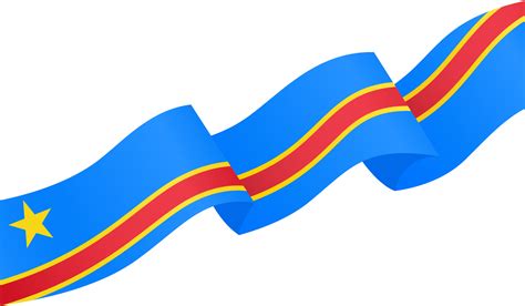 Democratic Republic of the Congo flag wave isolated on png or transparent background 21095718 PNG