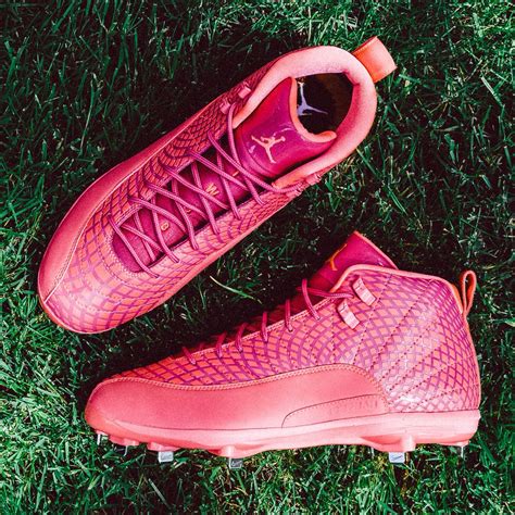 Air Jordan 12 Pink Mother's Day Baseball Cleats - Sneaker Bar Detroit