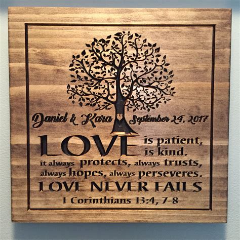 5th anniversary gift Personalized wooden Sign Carved plaque | Etsy