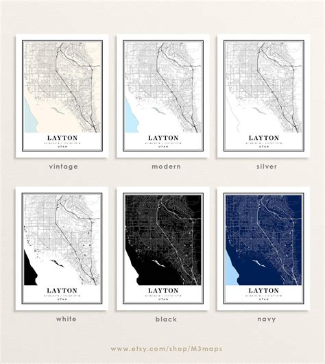 Layton Utah Map Layton UT Map Layton City Map Layton Print | Etsy