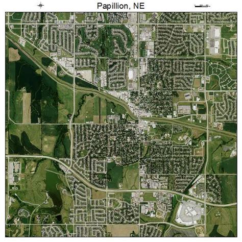 Aerial Photography Map of Papillion, NE Nebraska