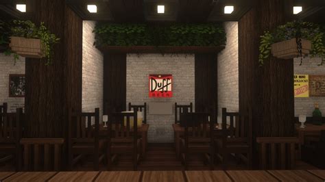 Minecraft | Pub/Bar interior design Minecraft Map