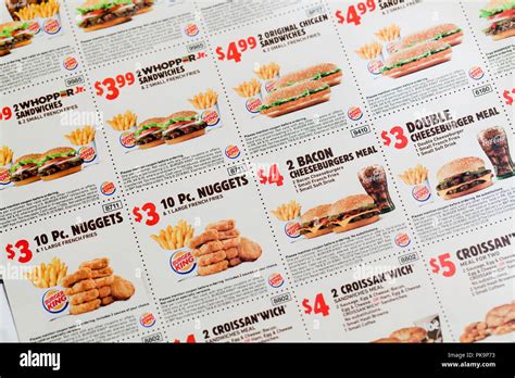 Burger king coupons hi-res stock photography and images - Alamy