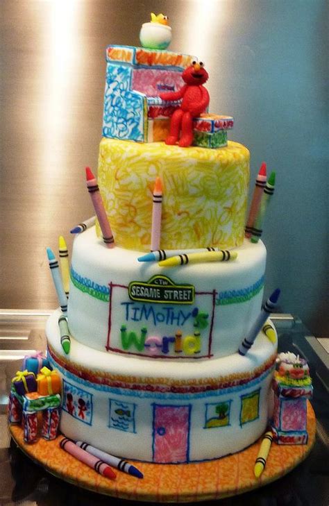 elmo's world cake | Homemade birthday cakes, Sesame street birthday party, Elmo birthday cake