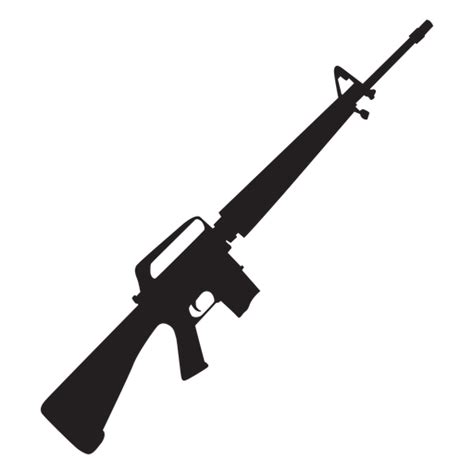 M16 Rifle Carbine Silhouette PNG & SVG Design For T-Shirts