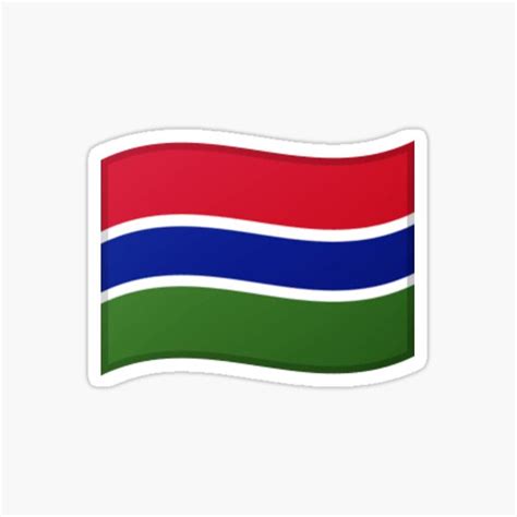 " Gambia Flag Emoji" Sticker for Sale by Stickypegatinas | Redbubble