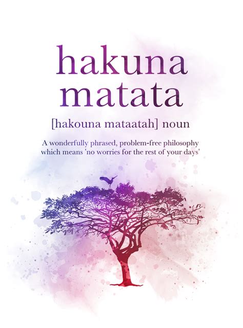 Hakuna Matata Definition Quote ART PRINT Lion King, Gift, Wall Art ...