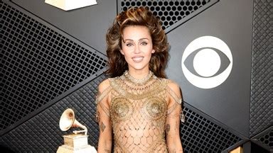 Miley Cyrus at Grammys 2024: Wows in Nearly Naked Dress – Hollywood Life