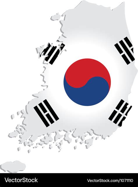 South korea map Royalty Free Vector Image - VectorStock