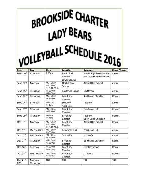 Volleyball Practice Schedule Template