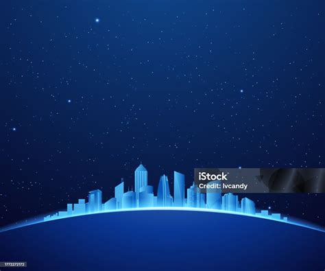 Urban Skyline On Earth Stock Illustration - Download Image Now ...