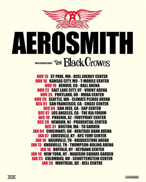 AEROSMITH Peace Out - Farwell Tour 2023 Setlist Playlist - Setlist Guy