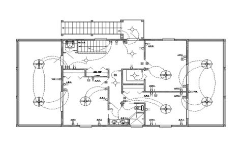 Detail building electrical installation layout 2d view layout file ...