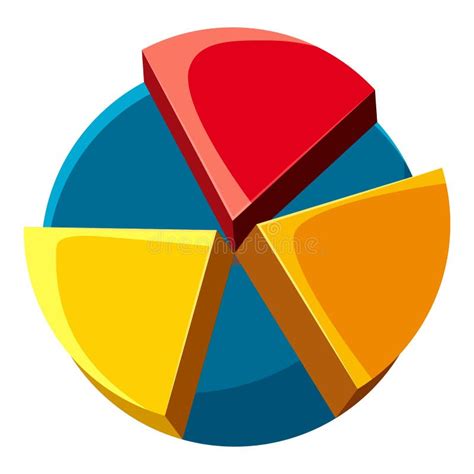 Colorful Pie Chart Icon, Cartoon Style Stock Vector - Illustration of object, layout: 92175898