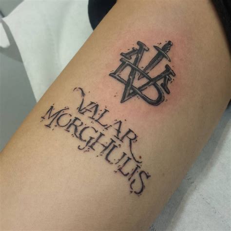 Fanciful Valar Morghulis Tattoos Designs And Ideas