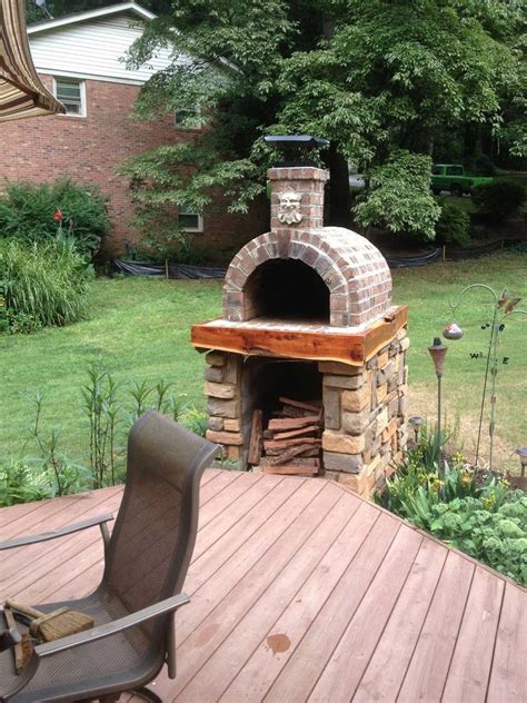 The Shiley Family Wood Fired Brick Pizza Oven in South Carolina. Built with the Mattone Barile ...