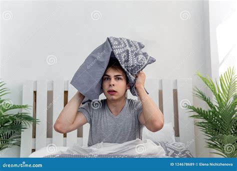 Man Waking Up Late for Work, he Overslept Stock Image - Image of pillow ...