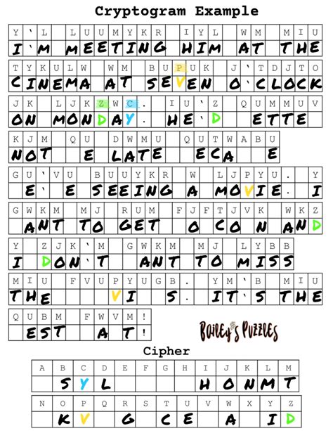 How to Solve Cryptograms {methods & examples} - Bailey's Puzzles