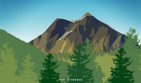 Mountain Scenery Vector Vector Download