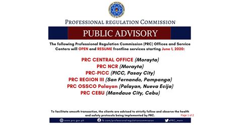 PRC Central Office Opens and Resumes Frontline Services Starting June 1 ...