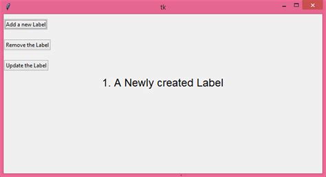 Python - Making python/tkinter label widget update?