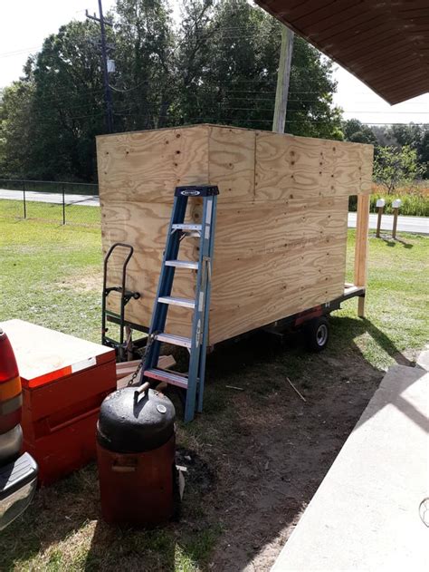 DIY enclosed trailer exterior?? I'm midway building this enclosed trailer. Exterior is 1/2" pt ...