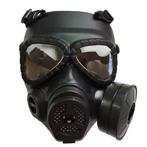 Respirator Tactical Black Gas Mask Military Style Face Protective Mask ...