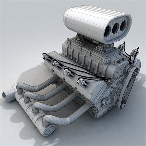 Hot Rod Engine 3D Model $79 - .c4d - Free3D