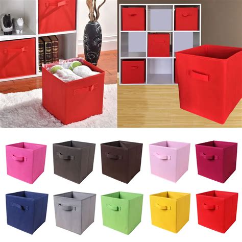 Foldable Cube Storage Bins Decorative Fabric Storage Cubes Organizer ...