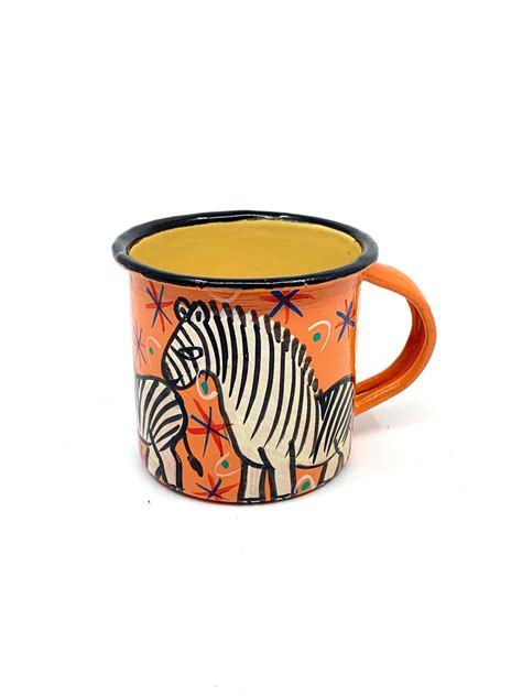 Hand Painted Small Enamel African Animal Coffee Mugs – Ithemba