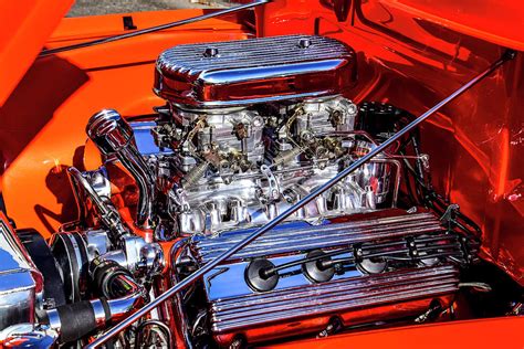 Chevy Custom Pickup V8 Engine Photograph by Robert Grant - Fine Art America