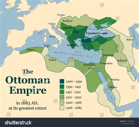 Das Osmanische Reich im Jahr 1683: Stock-Vektorgrafik (Lizenzfrei) 238468264 | Shutterstock