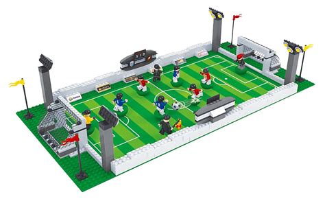 BRICK-LAND Soccer Game Building Bricks Toy Set with Football Field and ...