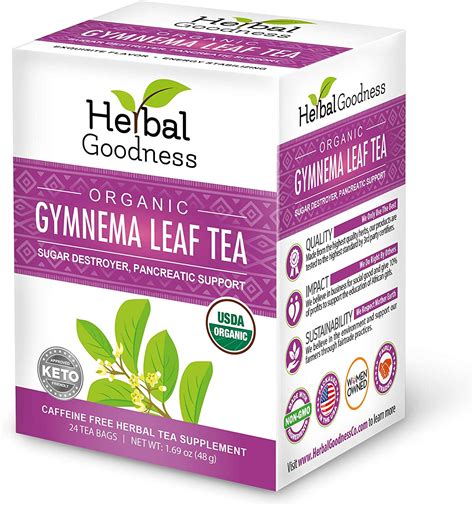 Gymnema Leaf Tea 100% Organic – Natural Sugar Regulator – Reduce Sweet Cravings –Caffeine Free ...