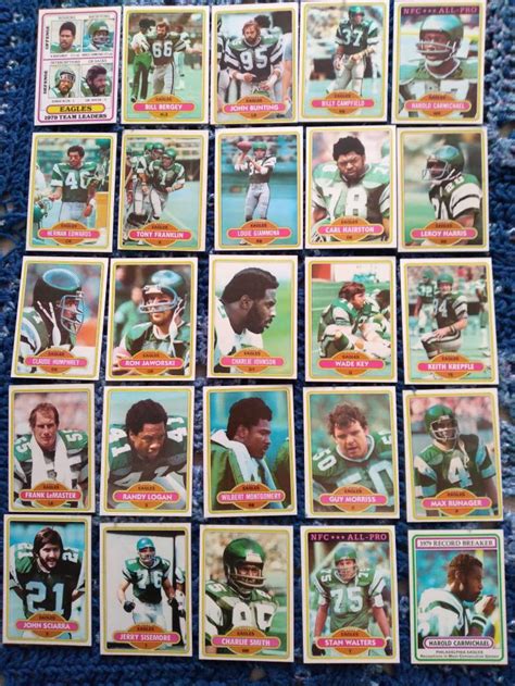 Topps Football 1980 Philadelphia Eagles Team Set 25 Card set | Etsy