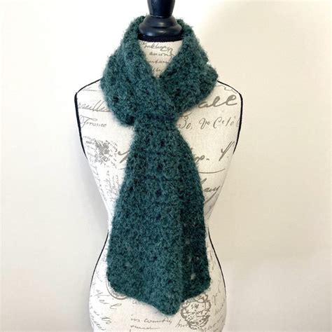 Easy Crochet Keyhole Scarf Using Bulky Weight Yarn - Simply Hooked by Janet