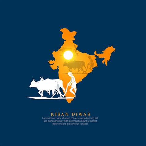 Premium Vector | Kisan diwas- vector illustration of kisan diwas