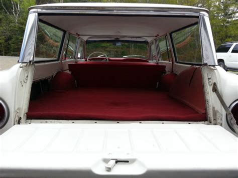 1963 Ford Falcon Station Wagon 6 cyl Auto White & Red interior FUN driver for sale in Houlton ...