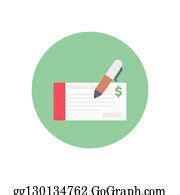 900+ Royalty Free Payment Cheque Flat Vector Icons Clip Art - GoGraph