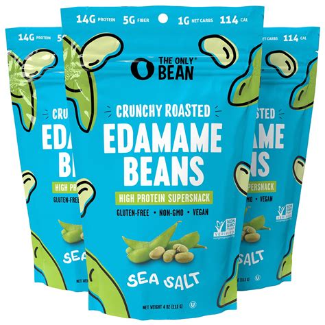 The Only Bean Crunchy Edamame Bean Snack, Vegetable Chips 4 oz 3 Pack - Walmart.com